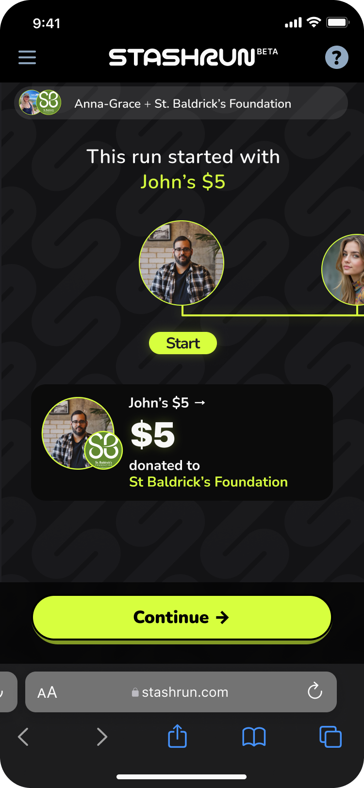 Run started with John's $5