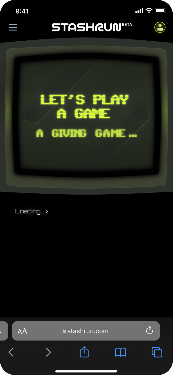 Stashrun terminal onboarding