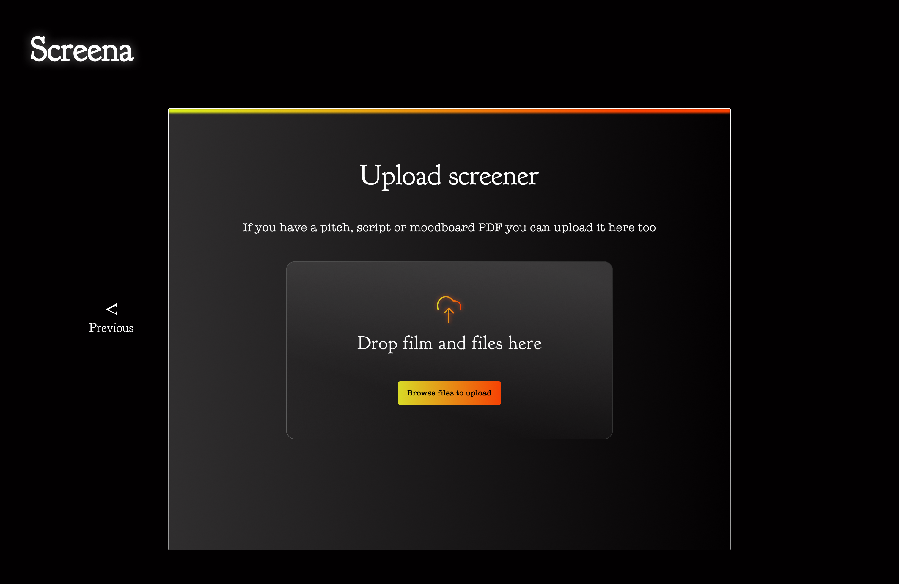Upload drop zone