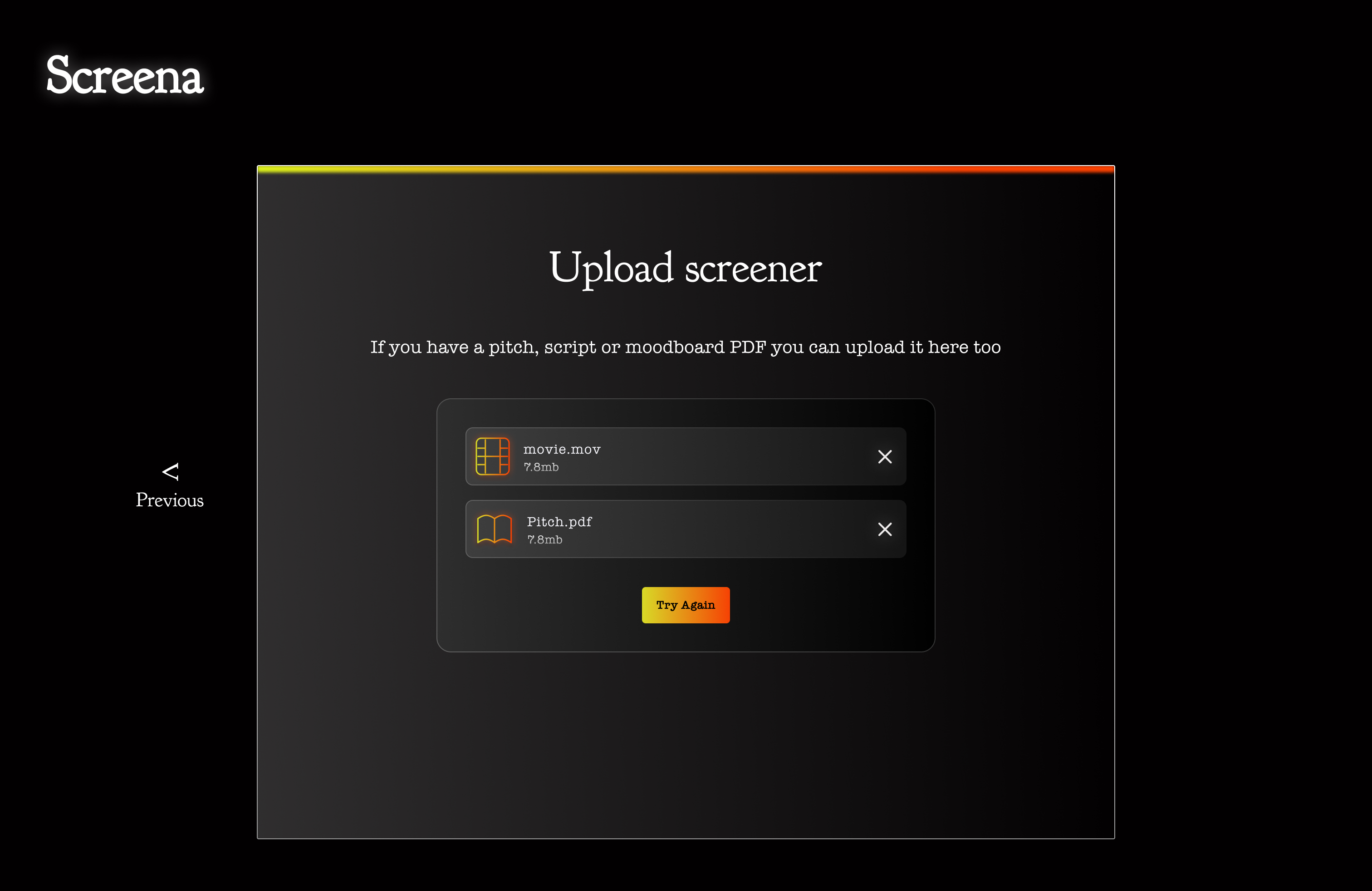 Files uploaded