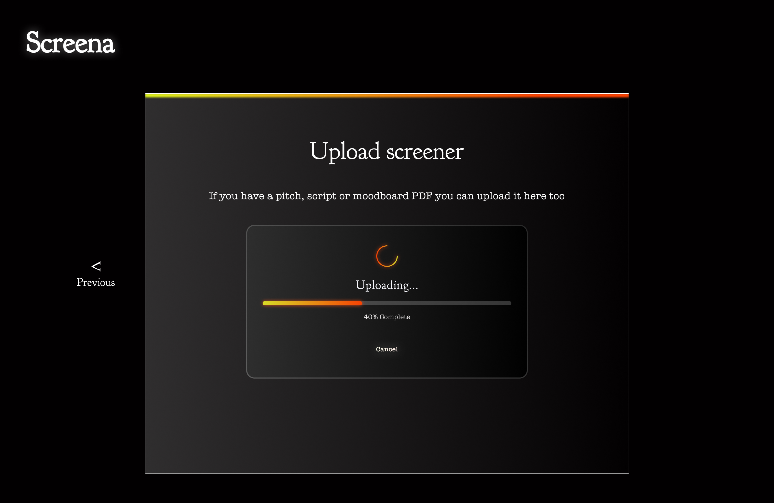 Upload in progress